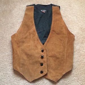 Festival vest ! Vintage brown suede vest